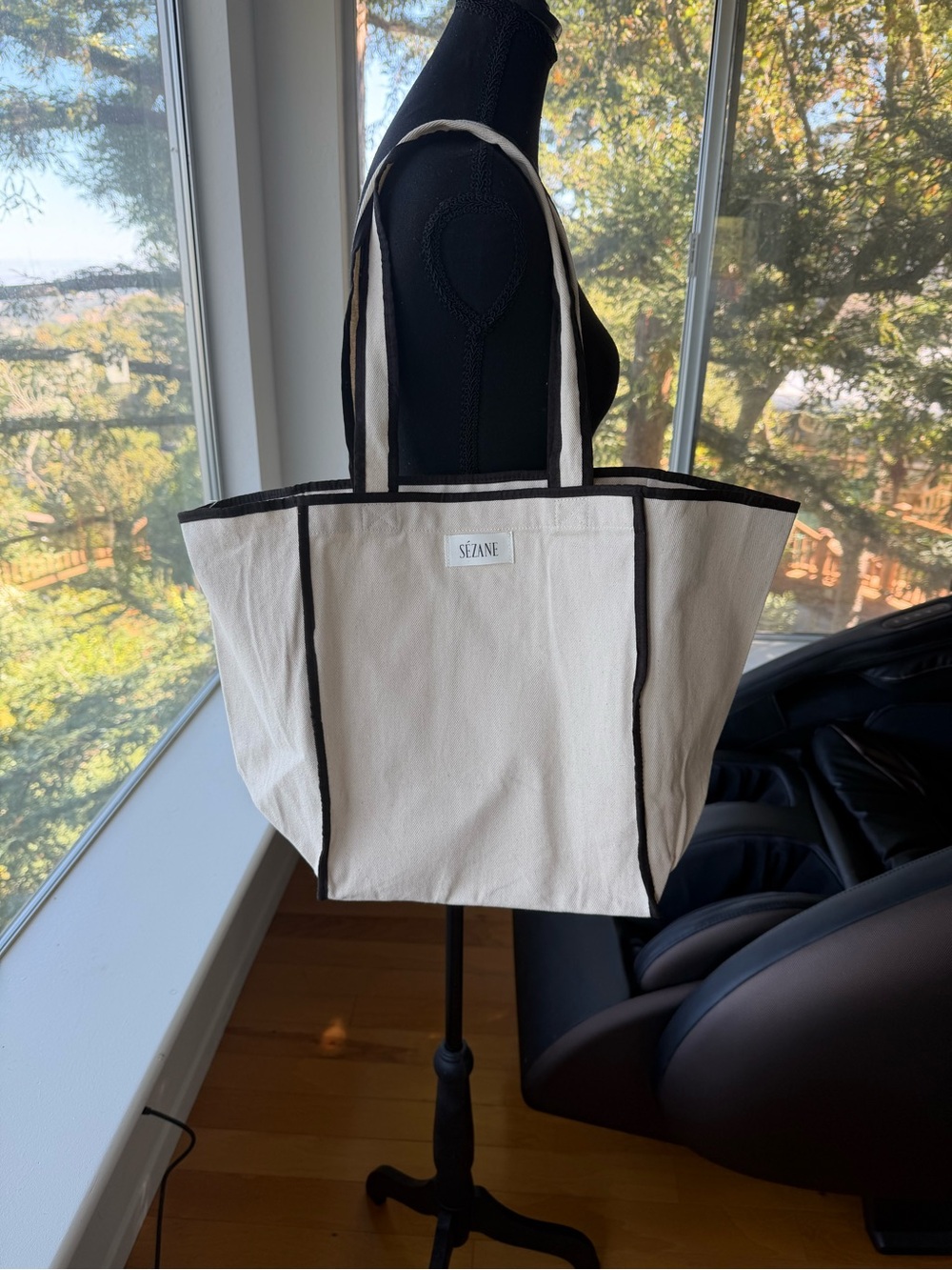 NWT Sezane Totebag Ecru 100% Cotton